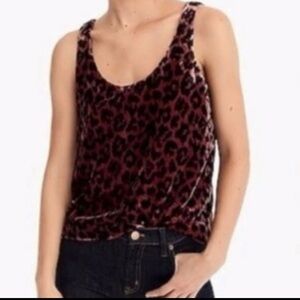 New With Tags J. Crew Brown Leopard Print Top Size 00
